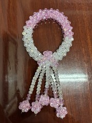 Crystal Pink And White Artificial Flowers Thai Wreath Beauty Home Decor