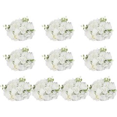 10 Pcs 7.87 inch Diameter Fake Flower Ball Arrangement Bouquet Party Centerpiece