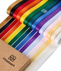 Satin Ribbon 3/8” x 14 Rolls 70 Yards Ribbon for Gift 3/8 inch Rainbow