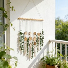 Artificial Eucalyptus Wall Hanging Fake Boho Wall Art Bedroom Kitchen Home Decor