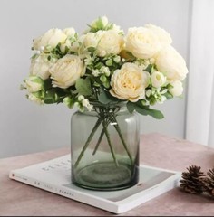 Artificial flowers romantic rose silicon real touch high quality bouquets