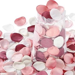 200Pcs Large Silk Rose Petals Artificial Scatter Flower Petals Bean Paste Mixed