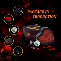Forever Red Roses in a Heart Shaped Box 16 Preserved Flowers for Heart-red