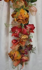 Silk Orchid and Rose Cascade Wedding Bouquet