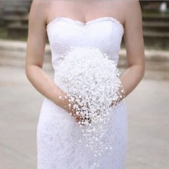 Wedding Bouquet Wedding Flowers Bride Bouquet All Pearl Bouquet Handmade Beaded