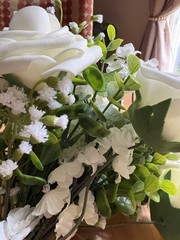Artificial Bridal Bouquet + 2 Coursage Handmade