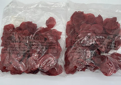 Oriental Trading Burgundy Fabric Rose Petals 200 Pieces per bag two bags