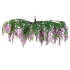 55″ LAVENDER Silk Wisteria Vine Hanging Artificial FLOWER Chandelier Party