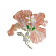Traditional Floral Design Brooch Alloy Coat Suit Dress Safety Badge Lapel Pin