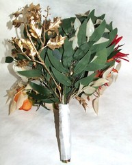 RinLong Fall Wedding Bouquet – About 16″ Tall – Marriage Artificial Flowers