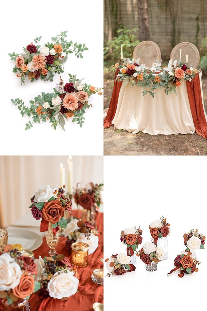Ling’s Moment Wedding Table Centerpiece Package, Floral Swags for Wedding Hea…