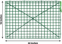 10 Dark Green 24X16 in Plastic Grid Frames DIY Mesh Flower Wall Backdrop Panels
