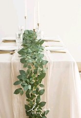 Ling’s Moment Artificial Rose Leaf Greenery Garland – 6 Pack, Candle Vines, Faux