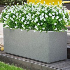24 Bundles Outdoor Artificial Fake Flowers UV Resistant No Fade Boxwood Faux …