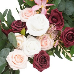 9ft Artificial Floral Garland Rose Flower Garland For Party Wedding Decoration