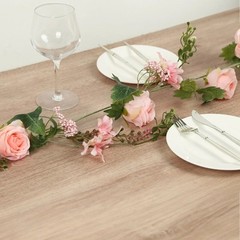 BLUSH 6 ft Artificial Rose Peony Flower Garland Wedding Party Event Decorations