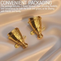 2 Packs Wearable Flower Bouquet Clip – Fashion Brooches for DIY Silver