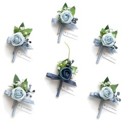 Men’s Boutonniere Pack Dusty & Light Blue