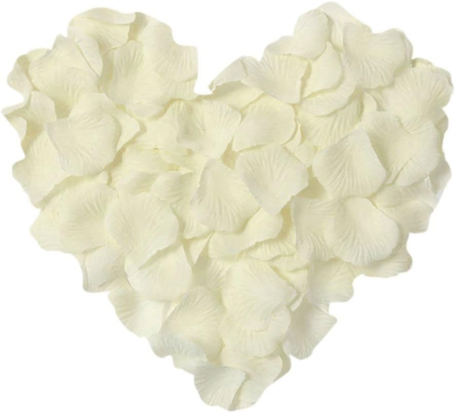 1000 Pcs Petalos de Rosa de Seda Artificial Marfil Decoracion Boda Fiesta Evento