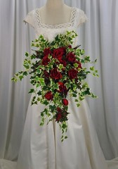 Roses and Ivy Garden Silk Wedding Bouquet