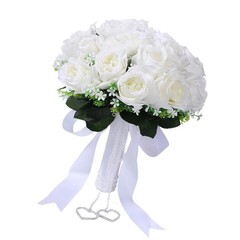 Elegant Artificial Flower Wedding Bouquet Bridal Handheld Rose Flower for Event