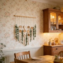 Artificial Eucalyptus Wall Hanging Fake Boho Wall Art Bedroom Kitchen Home Decor