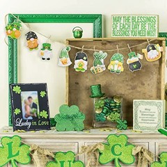 St Patrick’s Day Decorations 6 Pcs 24” Tall Artificial Shamrock Berry Stems