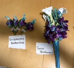 NOS Artificial Flowers Wedding Party Set Custom Made 2000.00 Value