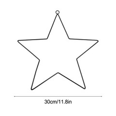 Versatile Pentagram Shaped Wreath Support Iron Frame for Creative Art Projects