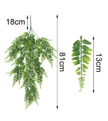 8pcs Artificial Plant Fake Eucalyptus Fern Hanging Flowe Vine Garden Home Decor