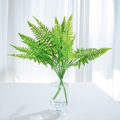 2 Green 19″ Faux Boston Fern Artificial Leaves Greenery Stems Party Decorations