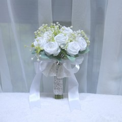 Artificial Wedding Flowers Silk Bridesmaids Bouquet Posy Holding Bride Bouquet