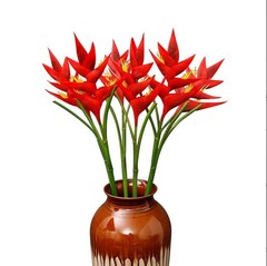 Rikyo 34 in/86cm Large Bird of Paradise Heliconia Stem 34 inches, Red
