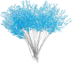 50PCS Acrylic Bead Drop Stems Crystal Floral Picks Artificial Bouquets Clear Flo