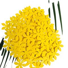 New Crafting Yellow Color Form Sheet 6cm Artificial Die Cuts Flower Pills 100pcs