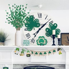 St Patrick’s Day Decorations 6 Pcs 24” Tall Artificial Shamrock Berry Stems