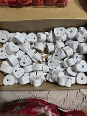 Artificial Red Rose Petals and White LED Tea Lights Wedding Decorations