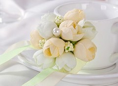 Set of 10 Gentle Artificial Flower Bracelet Bridesmaid Wedding Gift Rustic Wrist