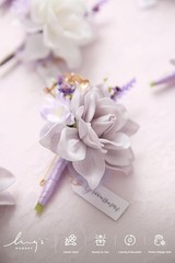 Elegant Purple Boutonnieres – Wedding Flowers