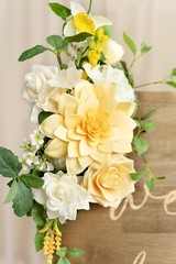 Ling’s Moment 2 pcs Wedding Artificial Sign Flower Swag Arch Floral Garlands