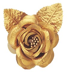 12 silk roses wedding favor flower corsage gold 2.75″