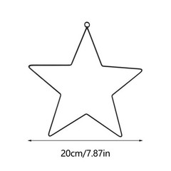 Adjustable Pentagram Shaped Wreath Support Iron Frame for Custom Decorations