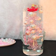 102 Pieces Christmas Vases Filler Decorations for Faux Pink Snowflakes Beads