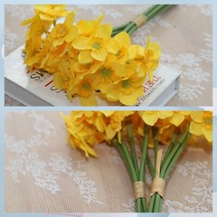 Artificial Flower Daffodil Silk Flowers Bouquet,2 Bundles,Decorative Home and…