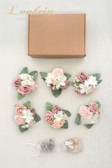Lookein Set of 6 Bridesmaid Corsage for Wedding Flowers Shoulder Corsages Bri…