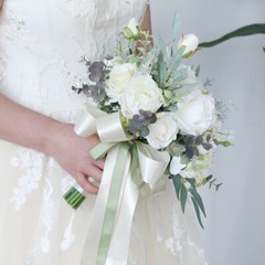 Bouquet Bridal Holding Silk Fake Flower Artificial Rose Bridesmaid Modern Decor