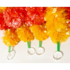 12 Pc Artificial Marigold Flower Garland Strings, 5 Ft Each, NEW