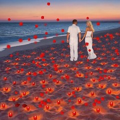 Romantic Artificial Rose Petal – 6000 Pieces – Heart LED Candle – Decorative