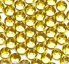 24 Swarovski 5mm Yellow Rhinestone Bouquet Stem Jewelry