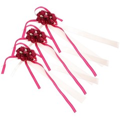 3Pcs Reusable Red Flower Wristband for Bohemian Wedding Costume